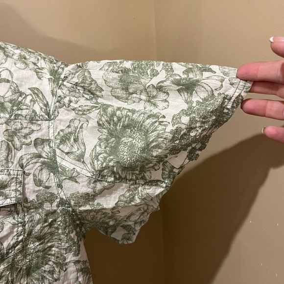 IVY JANE- WOMEN'S BOTANICAL SNAP FRONT COLLARED SHIRT, size Large - Picture 3 of 10